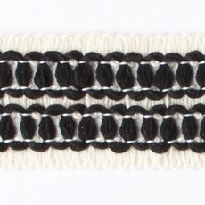 패션포인트 코메즈면 모직테이프 KJ-CC-385 25mm 50야드, 블랙, 1개