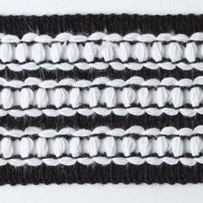 패션포인트 코메즈면 바이어스테이프 50야드 35mm, 화이트블랙, 1개