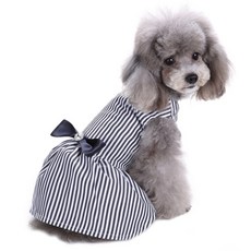 ZEZEPET 方晶鋯石蝴蝶結寵物洋裝, G311PDFC125, 1個