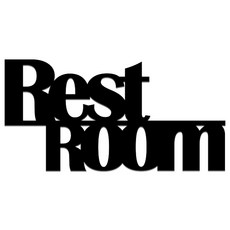 Kuu 居家裝飾壓克力造型門牌標語12 黏貼式, 黑色的