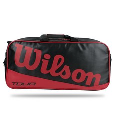 윌슨 투어 렉탕글 3 배드민턴 라켓 가방 WRR614500, 블랙 + 레드, 1개