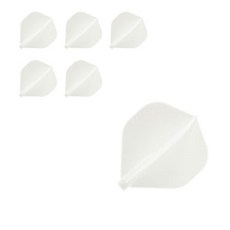 COSMO DARTS 飛鏢飛行適合普通標準, 白色的, 6件