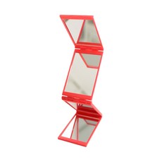 Refleu 摺疊立式多功能手持方鏡, 亮粉色, 1入