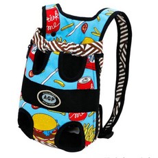 댕댕이주식회사 반려동물 휴대 프론트백, 햄버거 스카이, 1개