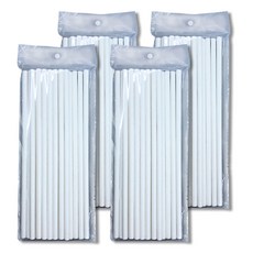 TOGO PACK 素色白色紙吸管 6 x 197 mm, 25個, 4個