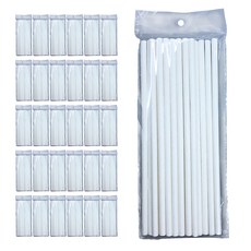 TOGOPACK 紙吸管純白色 6 x 197 毫米, 25件, 40個