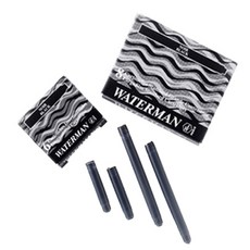 WATERMAN 鋼筆迷你墨盒, 黑色的, 1個