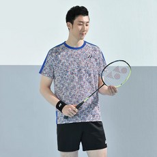 YONEX 男士圓領T恤 83TS023MRB + 短褲 81PH001MBK