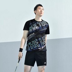 YONEX 男士圓形T恤83TS039MBK+短褲81PH001MBK