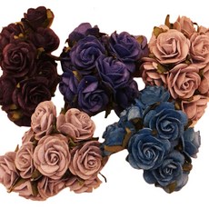 페이퍼블라섬 OPEN ROSES 북아트재료 saa258 25mm, 혼합 색상, 50개입