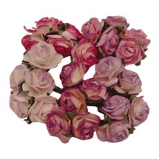페이퍼블라섬 mixed ROSES 북아트재료 saa255 25mm, 혼합 색상, 50개입