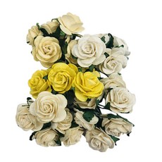 페이퍼블라섬 mixed open rose 북아트재료 saa256 25mm, 혼합 색상, 25개입