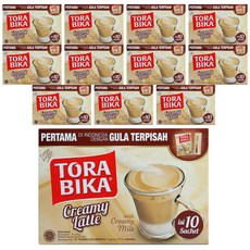 TORABIKA 奶油拿鐵咖啡即溶粉, 25g, 10包, 12盒