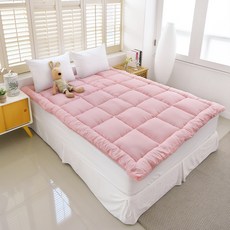BLEDIK HOME 素色絎縫床墊, 粉彩粉紅色