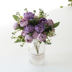 리버그린 조화 러블리 라넌 화병세트, 퍼플, 1세트
