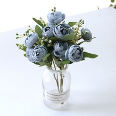 리버그린 조화 러블리 라넌 화병 세트, 블루, 1세트