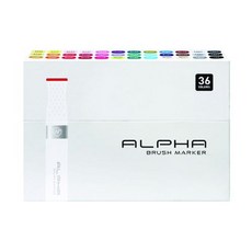 ALPHA COLORS 軟頭麥克筆組, 36色, 1套