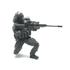YUFANMODEL 1/35軍事人物模型 美國陸軍海豹狙擊手Vol 2, 1個