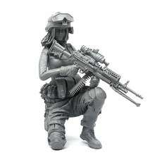 YUFANMODEL YF137 1/35軍事人物模型 US SEAL Assault Girl Little Rose Lara Vol3, 1個