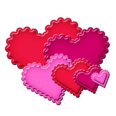 벤타코리아 다이 만들기 재료 Classic Scallop Heart, 혼합 색상, 1개