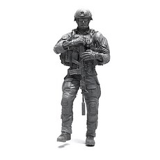 YUFANMODEL YF110 1/35軍事人物模型 美國海豹部隊士兵 隊長你的武器都準備好了嗎, 1個