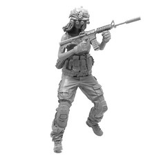 YUFANMODEL YF136 1/35軍事人物模型 美國海豹突擊隊突擊少女小玫瑰Lara Vol2, 1個