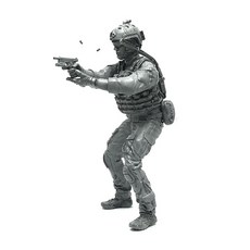 YUFANMODEL 1/35軍事人物現代美軍海豹突擊隊士兵配手槍, 1個