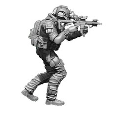 YUFANMODEL YF149 1/24軍事人物模型 75mm US SEAL突擊隊 白金版, 1套