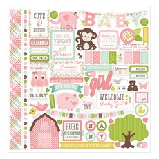 한가람 모양 스티커 시트, Bundle of Joy girl, 1개