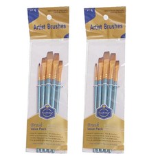 에이비엠코리아 수채화붓평붓 5p 색상랜덤, 가로 23cm x 세로 3cm, 2개입