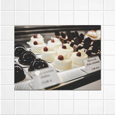 써머스트 키친아트보드 블랙앤화이트케잌, 1개