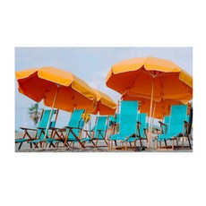 UVDS 廚房藝術板 沙灘上的黃色椅子, 1個