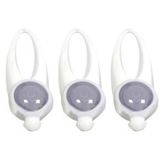 바이셀 강아지 LED 실리콘 팬던트구슬, 화이트, 3개