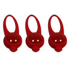 바이셀 강아지 LED 실리콘 팬던트구슬, 레드, 3개