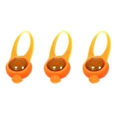 바이셀 강아지 LED 실리콘 팬던트구슬, 오렌지, 3개