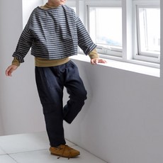 MOMSMADE 男童條紋長袖上衣+素色長褲套裝