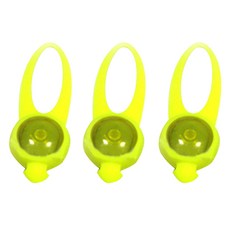 바이셀 강아지 LED 실리콘 팬던트구슬, 옐로우, 3개