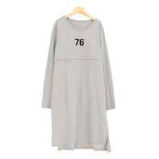 PANG PANG SHOP 孕婦76印花長袖連身裙