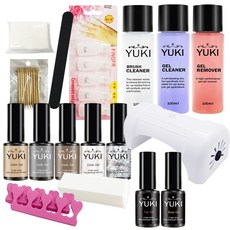 YUKI 凝膠指甲E套組, 17種, 1套