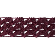 패션포인트 물결코메즈 레이스테이프 중자 50야드 20mm, 와인, 1개
