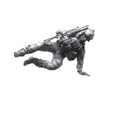 YUFANMODEL 1/35現代美國陸軍海豹部隊士兵跳過牆壁軍事模型 YF064, 1個