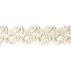 패션포인트 물결코메즈 레이스테이프 소자 50야드 12mm, 아이보리, 1개