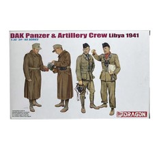 DRAGON DML0212 1/35 1/35 DAK Panzer & Artillery Crew 利比亞 1941 塑料模型, 1個