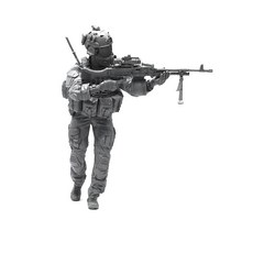 YUFANMODEL 1/35 Modern US Army SEAL MG Gunner Vol4 軍事公仔 YF061, 1個