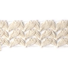 패션포인트 물결코메즈 레이스테이프 중자 50야드 20mm, 아이보리, 1개