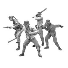 YUFANMODEL 二戰台兒莊戰役士兵4入無上漆 YF210, 1組