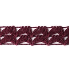 패션포인트 물결코메즈 레이스테이프 소자 50야드 12mm, 와인, 1개