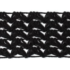 패션포인트 물결코메즈 레이스테이프 대자 50야드 34mm, 블랙, 1개