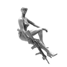 YUFANMODEL 1/35現代美國陸軍海豹突擊隊女兵軍事公仔 YF087, 1個