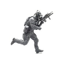 YUFANMODEL 1/35現代美國陸軍海豹部隊士兵奔跑軍事公仔 YF056, 1個